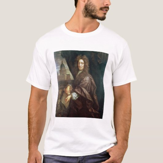 Porträt von Sir Christopher Wren (Öl auf Leinwand) T-Shirt (Vorderseite)