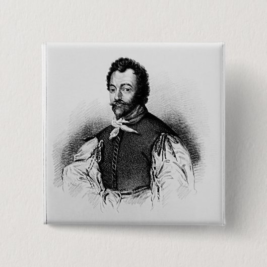Porträt von Sir Francis Drake Button (Vorderseite)
