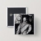 Porträt von Sir Francis Drake Button (Vorne & Hinten)