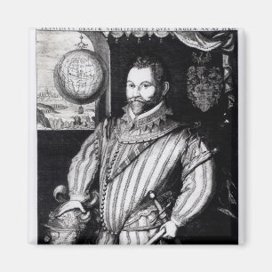 Porträt von Sir Francis Drake Magnet