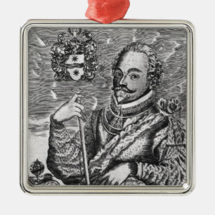 Porträt von Sir Francis Drake Ornament Aus Metall