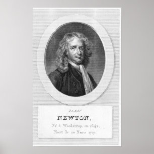 Porträt von Sir Isaac Newton Poster