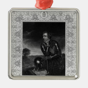 Porträt von Sir Jeffrey Amherst Silbernes Ornament