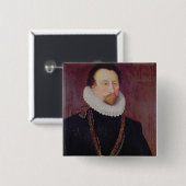 Porträt von Sir John Hawkins 1581 Button (Vorne & Hinten)