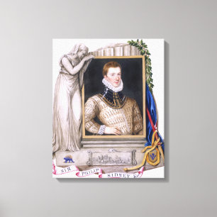 Porträt von Sir Philip Sidney (1554-86) 'von der Leinwanddruck