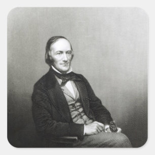 Porträt von Sir Richard Owen Quadratischer Aufkleber