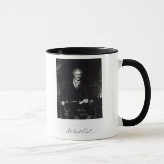 Porträt von Sir Robert Peel Tasse (Rechts)