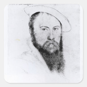 Porträt von Sir Thomas Wyatt das jüngere Quadratischer Aufkleber