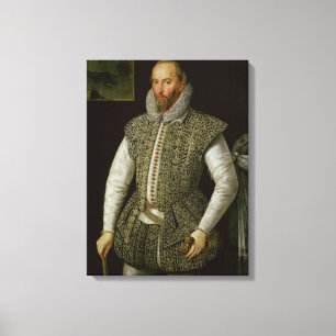 Porträt von Sir Walter Raleigh, 1598 Leinwanddruck