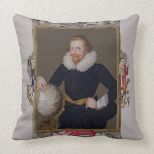 Porträt von Sir Walter Raleigh (c.1552-1618) von Kissen
