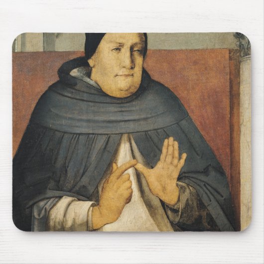 Porträt von St Thomas Thomas von Aquin c.1475 Mousepad (Vorne)