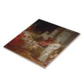 Porträt von Suger, Abt von St Denis (1082-1152), Fliese (Seite)