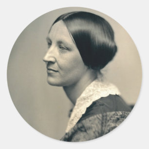 Porträt von Susan Brownell Anthony 1850 Runder Aufkleber