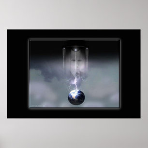 Porträt von Tesla durch Gregory Gallo Poster