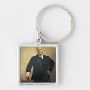 Porträt von Theodore Roosevelt Schlüsselanhänger