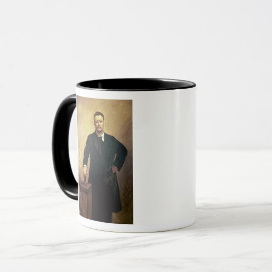 Porträt von Theodore Roosevelt Tasse (Vorderseite Links)