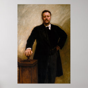 Porträt von Theodore Roosevelt von John S. Sargent Poster