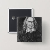Porträt von Thomas Hobbes Button (Vorne & Hinten)