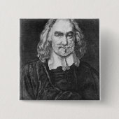 Porträt von Thomas Hobbes Button (Vorderseite)
