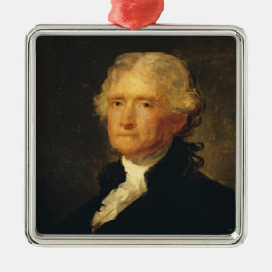 Porträt von Thomas Jefferson Silbernes Ornament