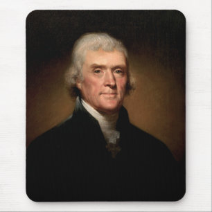 Porträt von Thomas Jefferson (von Rembrandt Peale) Mousepad