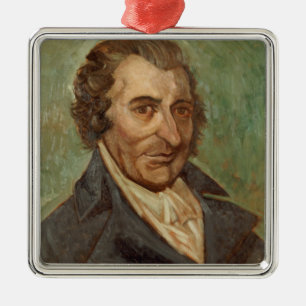 Porträt von Thomas Paine Silbernes Ornament