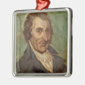 Porträt von Thomas Paine Silbernes Ornament (Links)