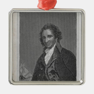 Porträt von Thomas Paine von Volumen I Silbernes Ornament