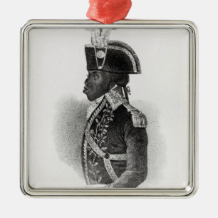 Porträt von Toussaint L'Ouverture Silbernes Ornament
