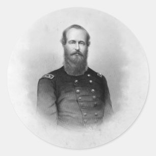 Porträt von Ulysses S. Grant Aufklebern Runder Aufkleber