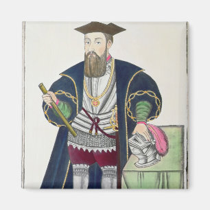 Porträt von Vasco de Gama Magnet