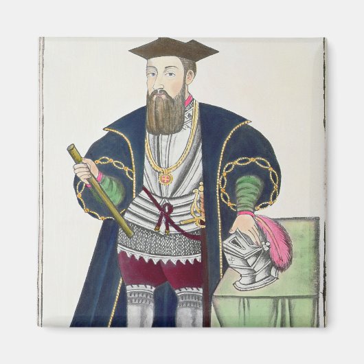 Porträt von Vasco de Gama Magnet (Vorne)