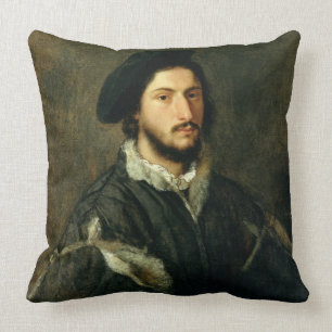 Porträt von Vincenzo Mosti (Öl auf Leinwand) Kissen
