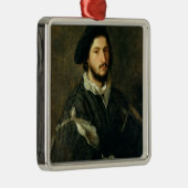 Porträt von Vincenzo Mosti (Öl auf Leinwand) Silbernes Ornament (Rechts)