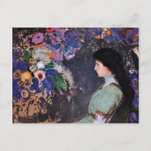 Porträt von Violette Heymann von Odilon Redon Postkarte
