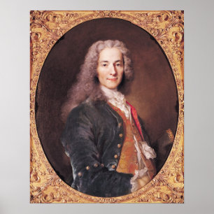Porträt von Voltaire alterte 23, 1728 Poster