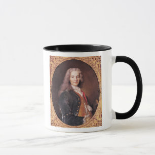 Porträt von Voltaire alterte 23, 1728 Tasse