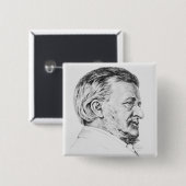 Porträt von Wagner, 19. Jahrhundert Button (Vorne & Hinten)
