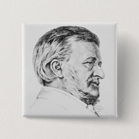 Porträt von Wagner, 19. Jahrhundert Button (Vorderseite)