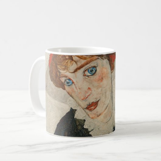 Porträt von Wally von Egon Schiele Kaffeetasse (Vorderseite Links)