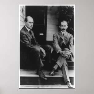 Porträt von Wilbur Wright und von Orville Wright Poster