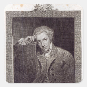 Porträt von William Hayley Quadratischer Aufkleber