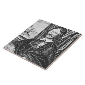 Porträt von William Lilly (1602-81), von seinem Fliese (Seite)