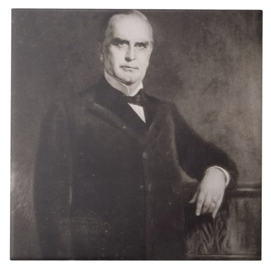Porträt von William McKinley (litho) Fliese (Vorderseite)