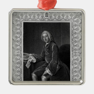 Porträt von William Pitt, 1. Graf von Chatham Silbernes Ornament