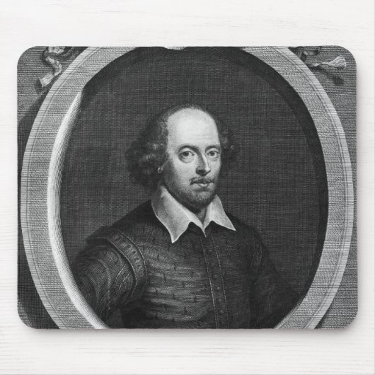 Porträt von William Shakespeare 1719 Mousepad (Vorne)