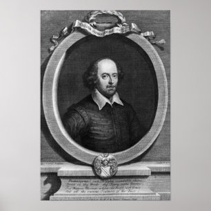 Porträt von William Shakespeare 1719 Poster