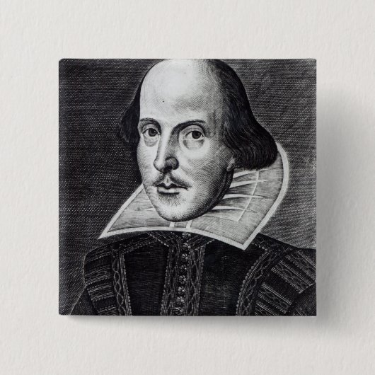 Porträt von William Shakespeare Button (Vorderseite)