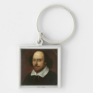 Porträt von William Shakespeare c.1610 Schlüsselanhänger