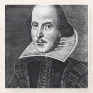 Porträt von William Shakespeare Glasuntersetzer